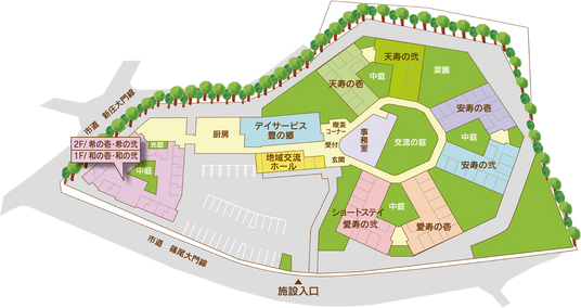 施設の配置図