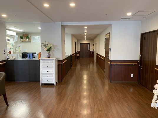 ゆったりとした廊下