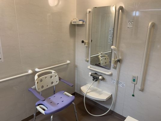 安全な設備の浴室