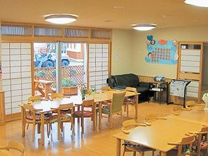 明るい共有スペース