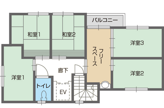 明るく広々とした居室