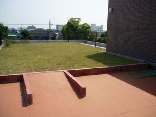 広々とした屋上庭園エリア