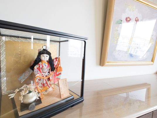 和室の装飾品展示