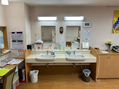 清潔な洗面スペース