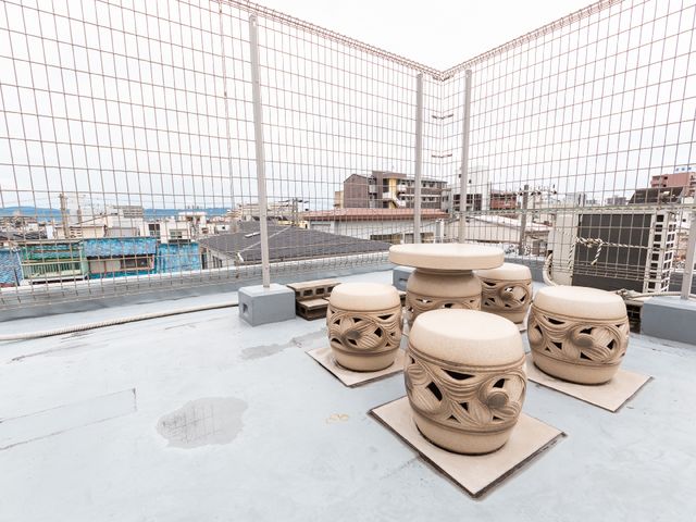 屋上テラス席の空間