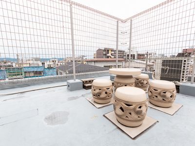 屋上テラス席の空間