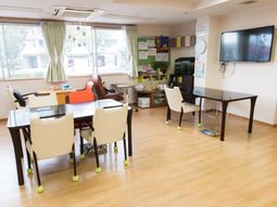 共有スペースの明るい一角