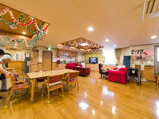 装飾のある共有スペース