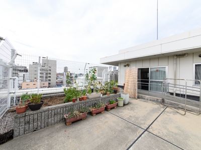 屋上のガーデニングスペース