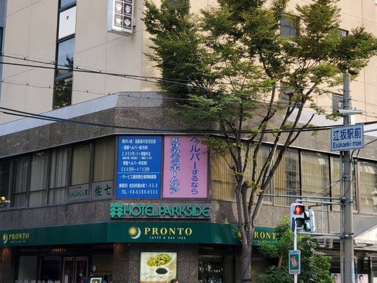 駅前の建物外観  