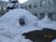 雪で作られた中庭  