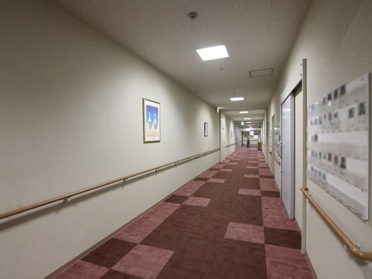 清潔な廊下の一望
