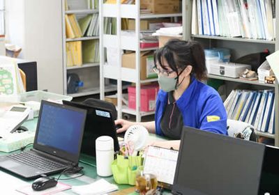 落ち着いた作業スペース