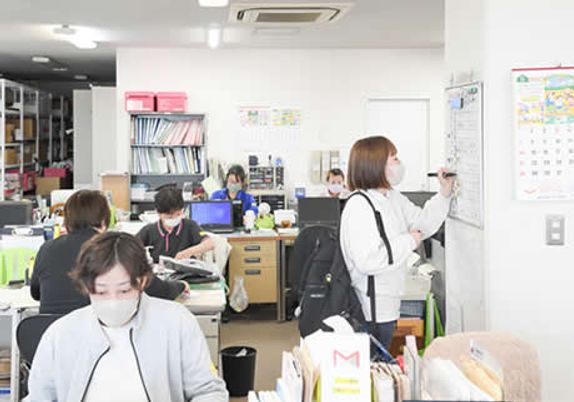 スタッフの様子とオフィス