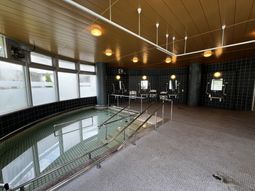 浴室の手すり付き浴槽  