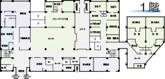 広い共用空間の図面