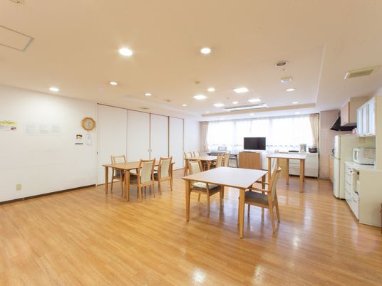 共有スペースの清潔な居室