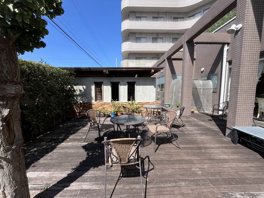 ゆったりとしたテラス