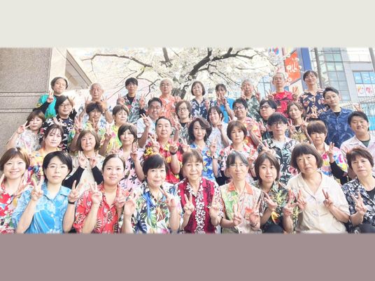 集合記念の屋外  