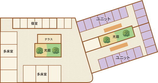 庭が広がる光庭