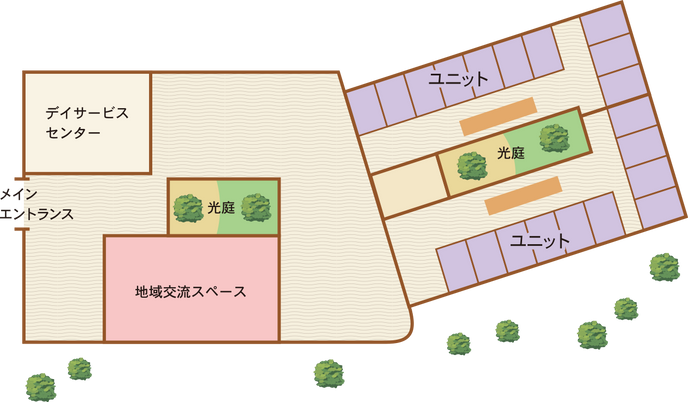 広いスペースが特徴の間取り