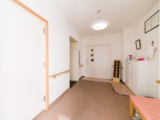 清潔な廊下の角