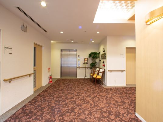 清潔な施設の廊下