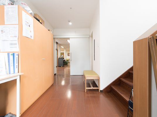 廊下の車椅子対応空間