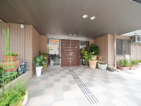 エントランス周りの緑植物