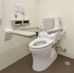 手すり付き清潔なトイレ