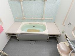 清潔なバリアフリー浴室