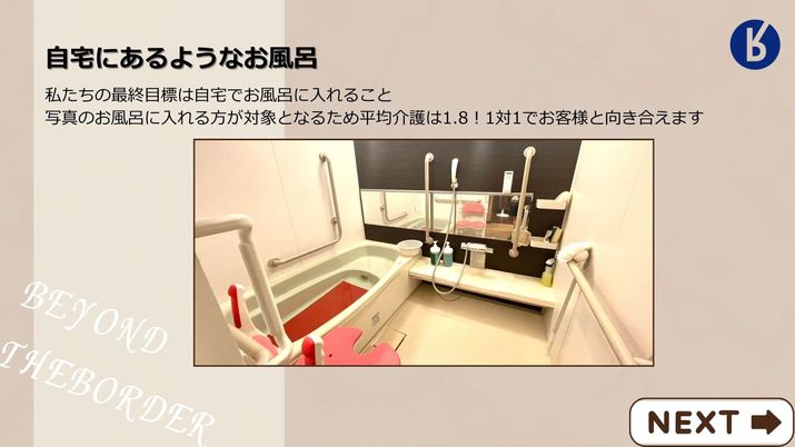 和やかな浴室