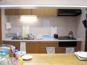キッチンの清潔な一角