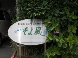 緑に囲まれた看板