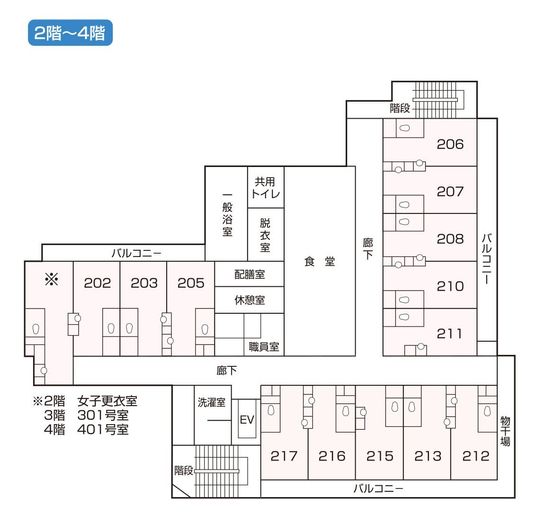 整理された居室配置図