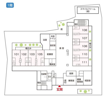 施設の平面図