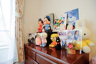 温かみのある展示の居室