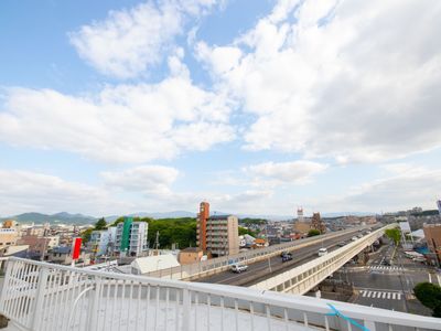 景色を楽しむテラス
