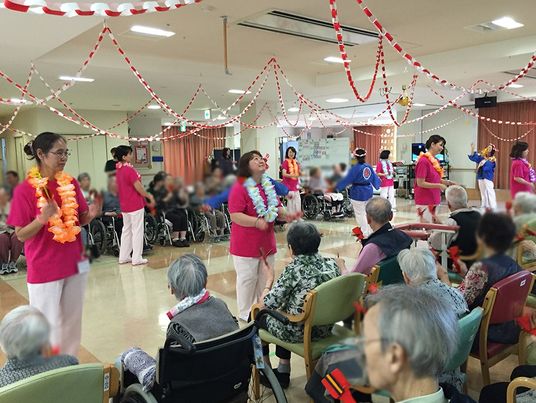 イベントを楽しむ居室
