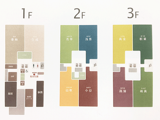 施設のフロア案内図
