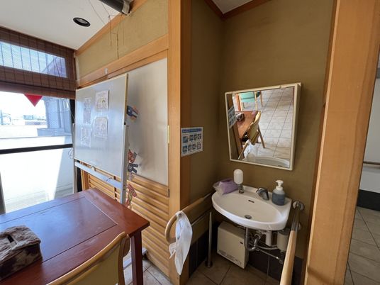 設備の整った洗面所