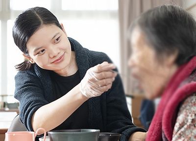 食事支援の様子