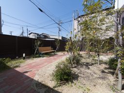 快適な木陰の中庭