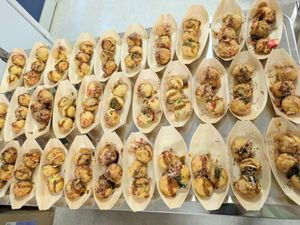 たこ焼きの盛り付け