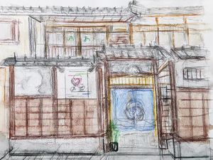 和風の玄関外観  