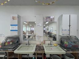 設備の充実した洗面台