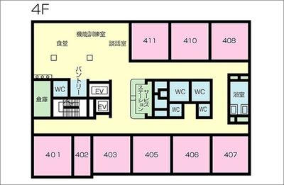 4階の施設配置図