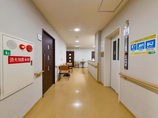 安全で広い廊下