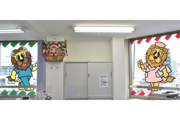 可愛い装飾がある室内