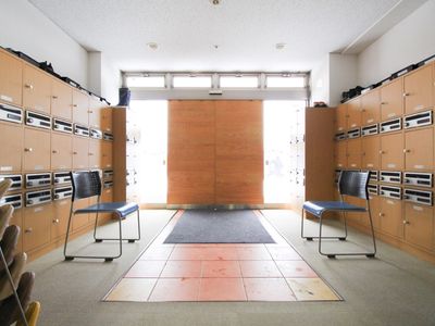 入口のロッカーエリア